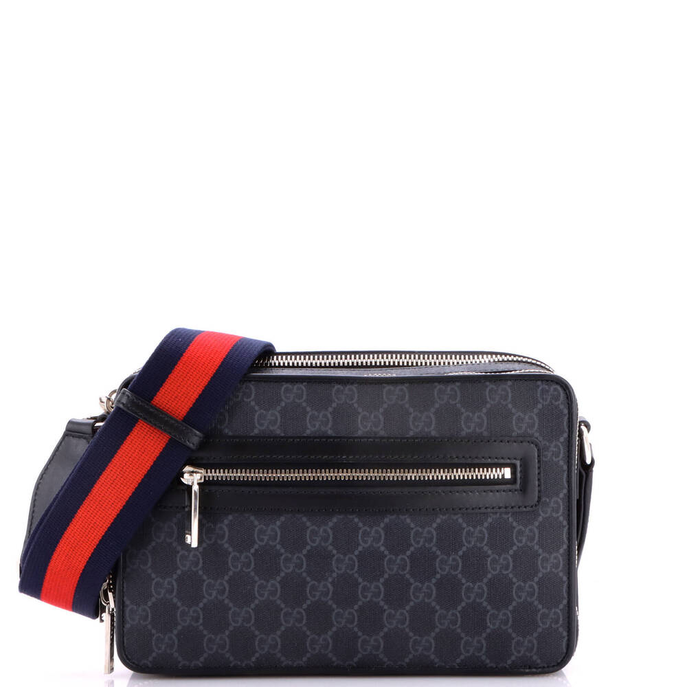 Gucci Small Double Zip Web Camera Shoulder Bag